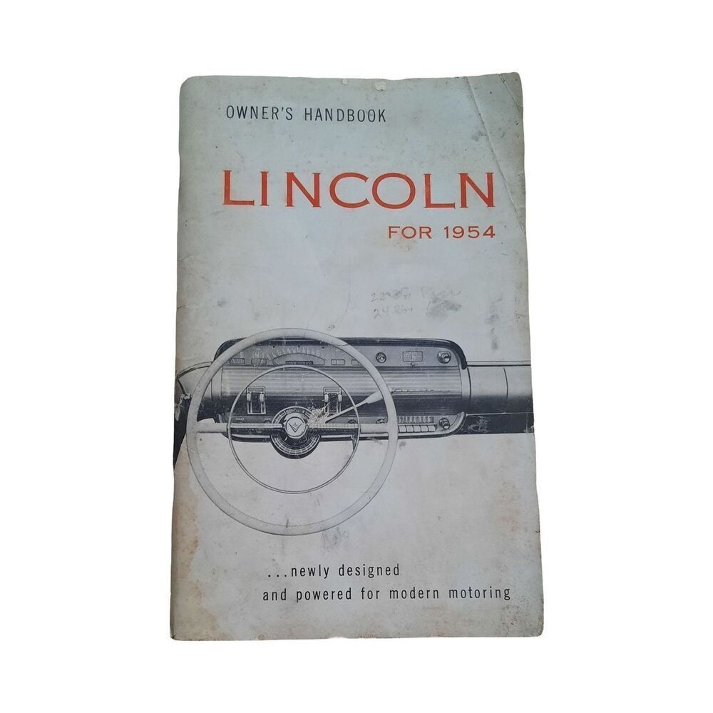 1954 Lincoln Capri and Cosmopolitan owner's handbook.